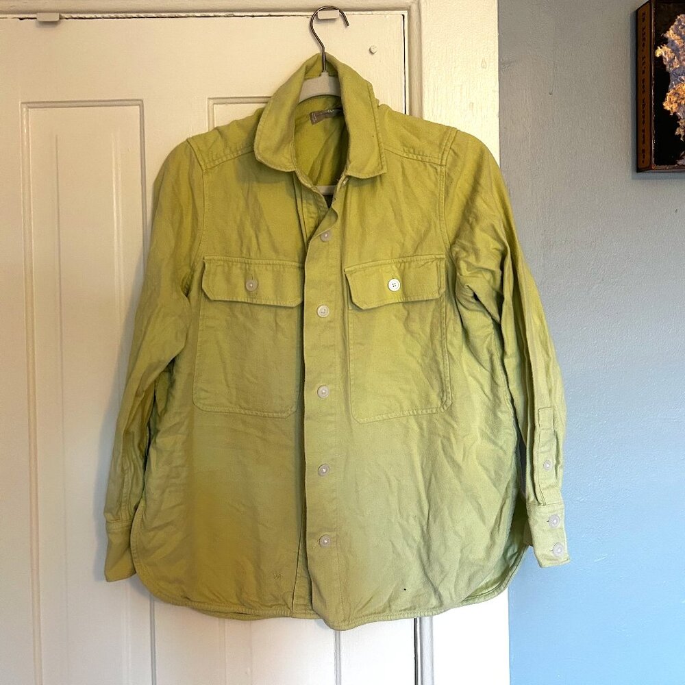 XS Green Everlane Vintage-Style Utility Button-Up Shirt Jacket